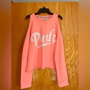 PINK Victoria Secret Pink Coral Shoulder Cut Out Sweater | S (170/88A)
